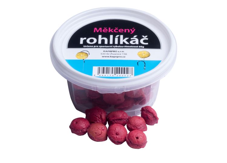  ROHLÍKOVÉ BOILIES JAHODA 14mm, 60g - MĚKČENÉ