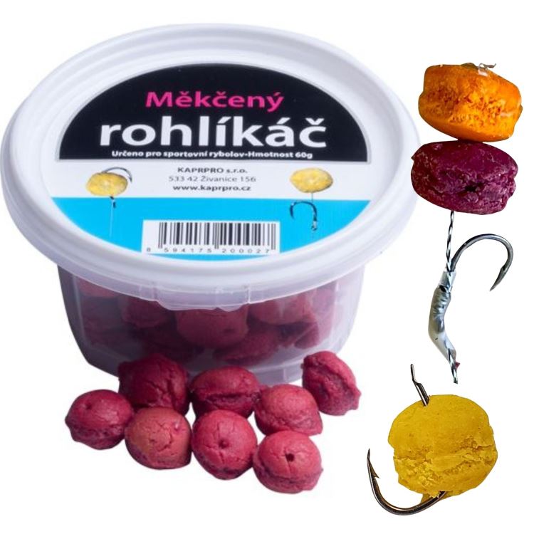  ROHLÍKOVÉ BOILIES JAHODA 14mm, 60g - MĚKČENÉ