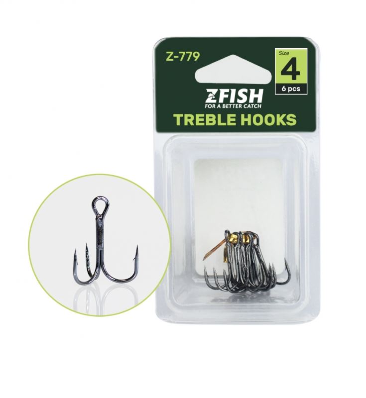 vel.1/0 Zfish Trojháčky Treble Hooks Z-779