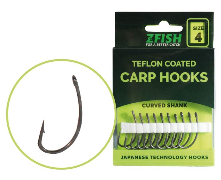 vel.6 Zfish Teflonové Háčky Curved Shank