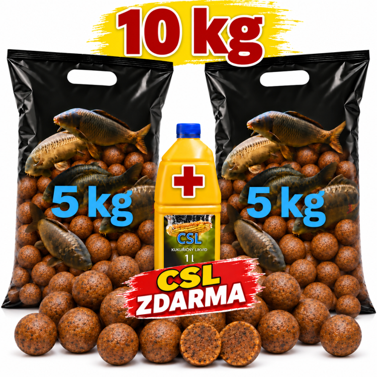 BOILIES 10kg + CSL zdarma, ŠVESTKA & KRAB 20mm