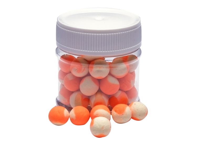 Plovoucí boilies - fluo pop up 10mm, různé příchutě, bílá/oranžová