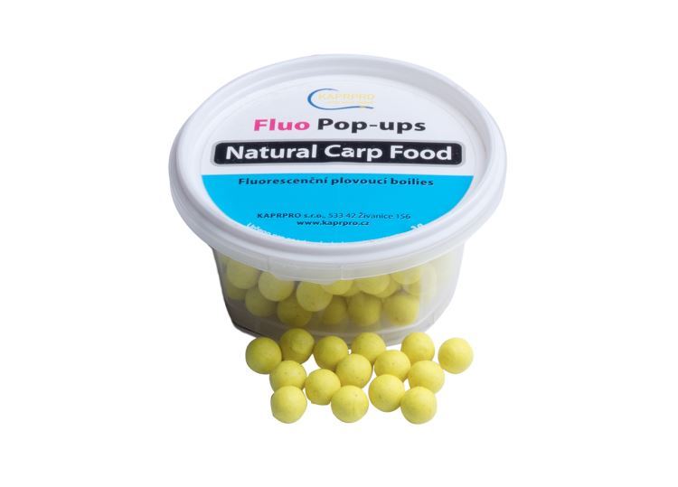 Plovoucí boilies - fluo pop up 10mm, různé příchutě, fluo žlutá 60g