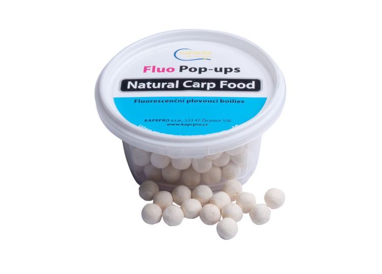 Plovoucí boilies - fluo pop up 10mm, různé příchutě, fluo bílá 60g