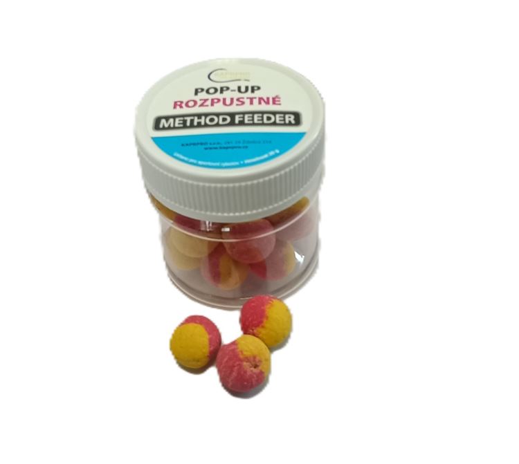 ROZPUSTNÉ PLOVOUCÍ BOILIES - červeno-žlutá, 12mm, různé příchutě