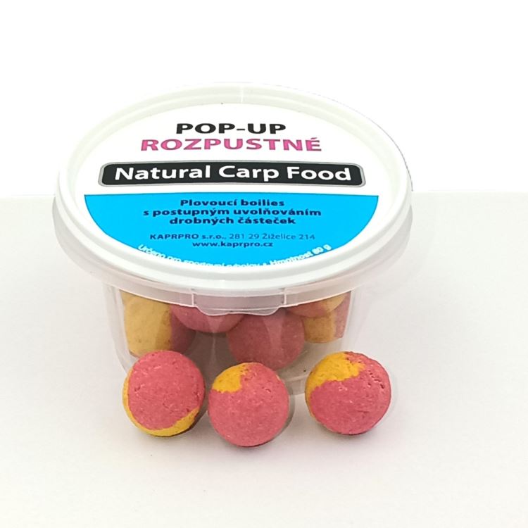 ROZPUSTNÉ PLOVOUCÍ BOILIES - červeno-žlutá, 20mm, různé příchutě