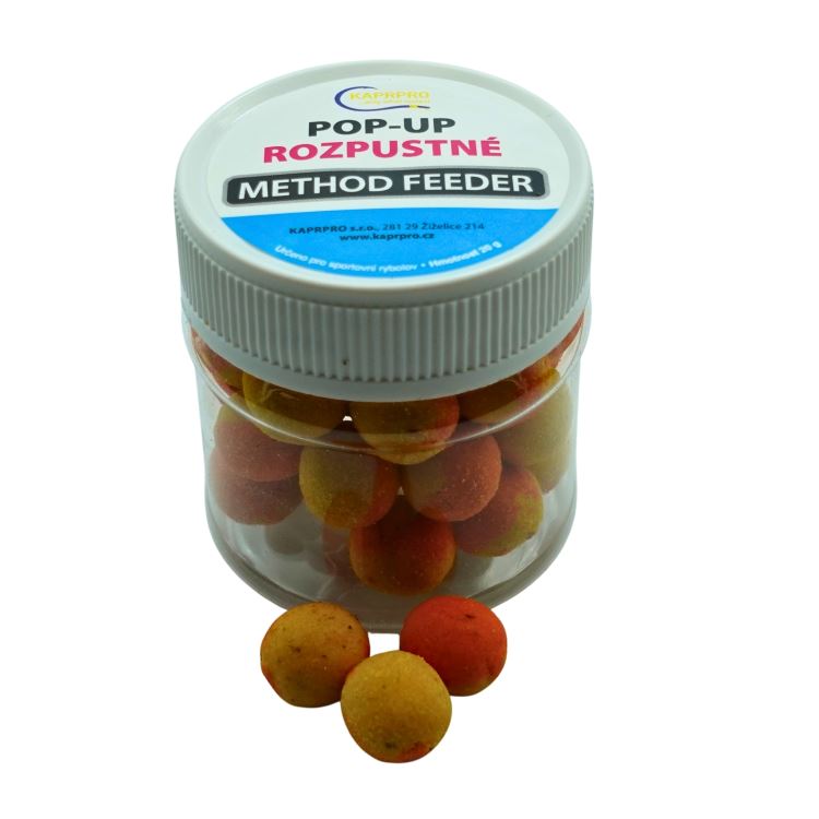ROZPUSTNÉ PLOVOUCÍ BOILIES - oranžovo-žlutá, 12mm, různé příchutě