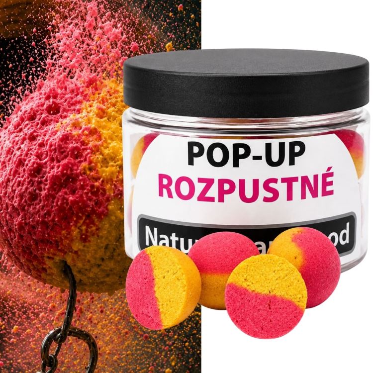 ROZPUSTNÉ PLOVOUCÍ BOILIES - červeno-žlutá, 20mm, různé příchutě