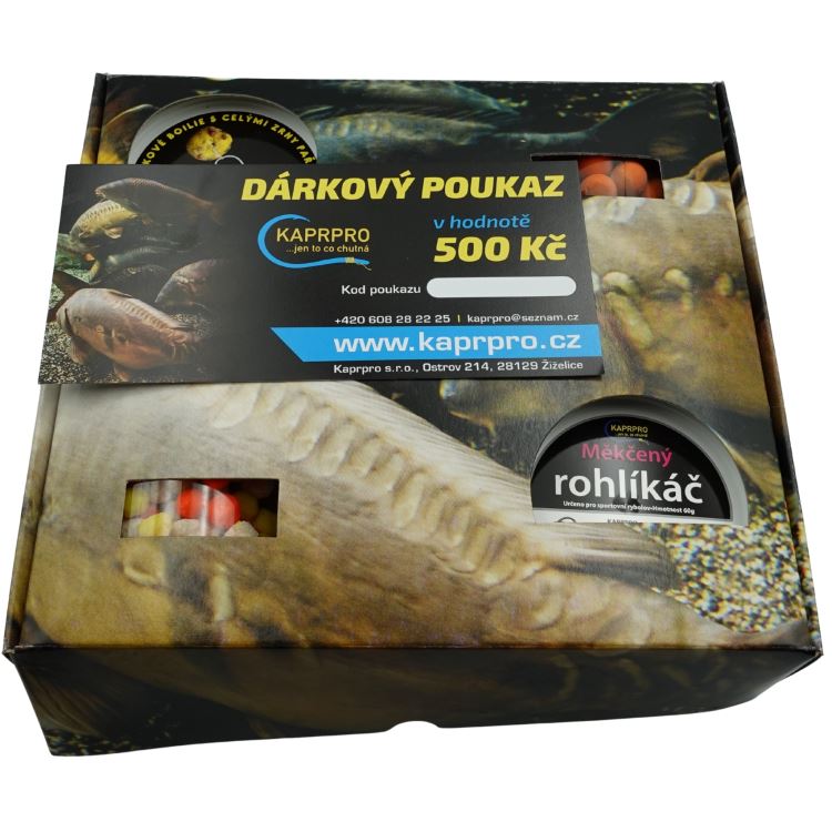 Dárek pro rybáře - kazeta + poukaz 500