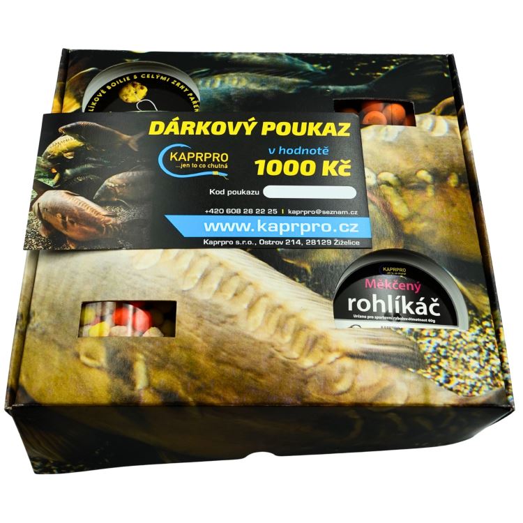 Dárek pro rybáře - kazeta + poukaz 1000