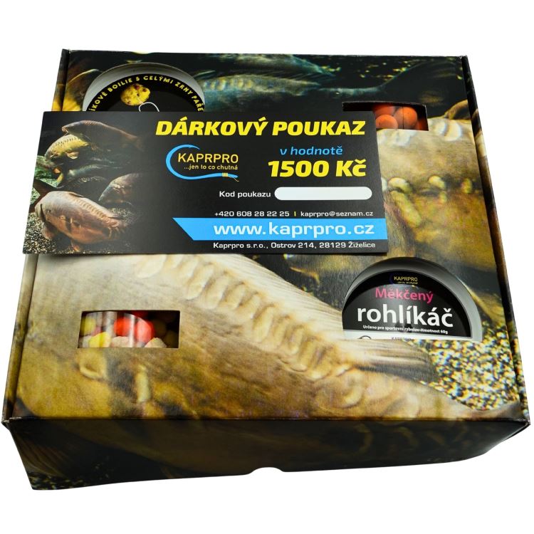 Dárek pro rybáře - kazeta + poukaz 1500