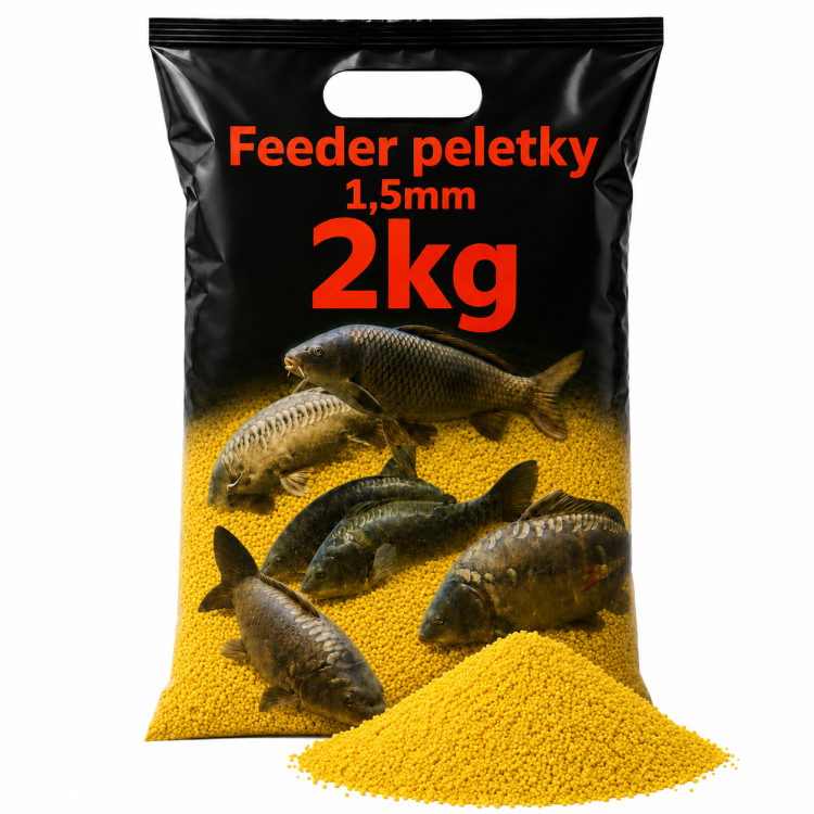 Method feeder peletky  2kg, žluté, 1,5 mm 