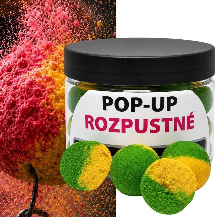 Plovoucí boilies rozpustné – POP-UP 20 mm, zeleno-žlutá, různé příchutě