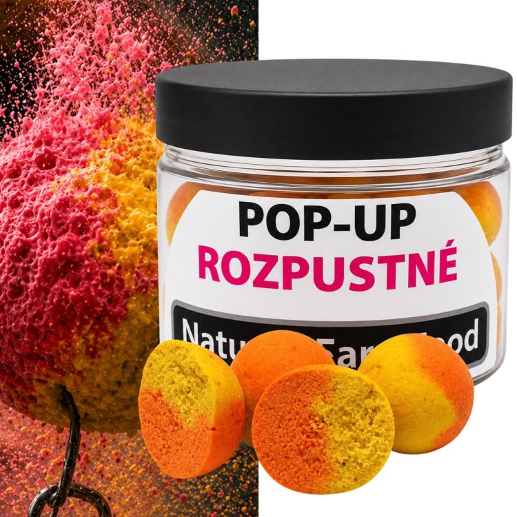 Plovoucí boilies rozpustné – POP-UP 20 mm, oranžovo-žlutá, různé příchutě