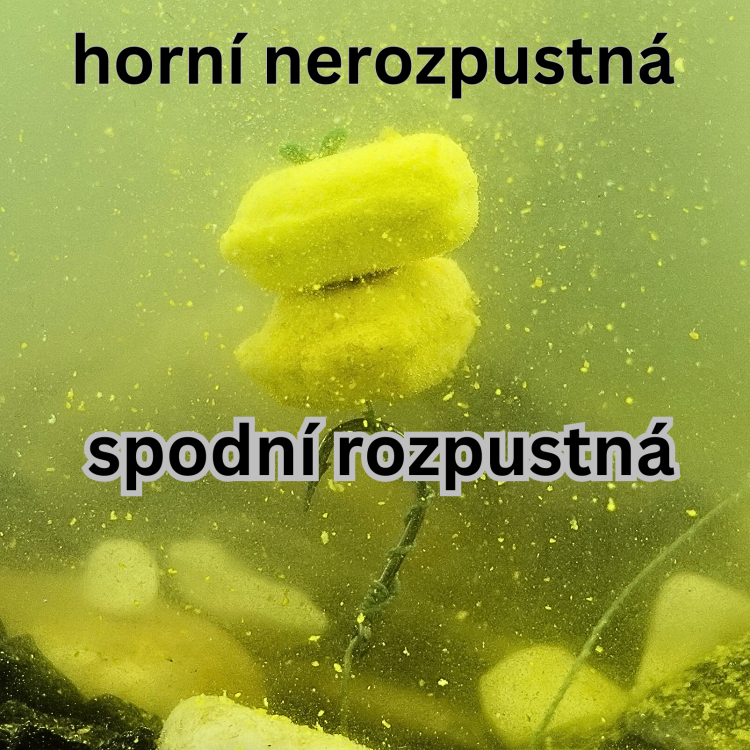 NErozpustná plovoucí kukuřice - fluo žlutá, 12x8mm, různé příchutě