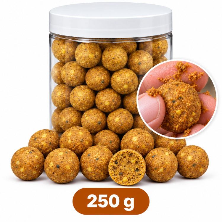 Rozpustné boilies HALIBUT & ČESNEK 20 mm, 250g