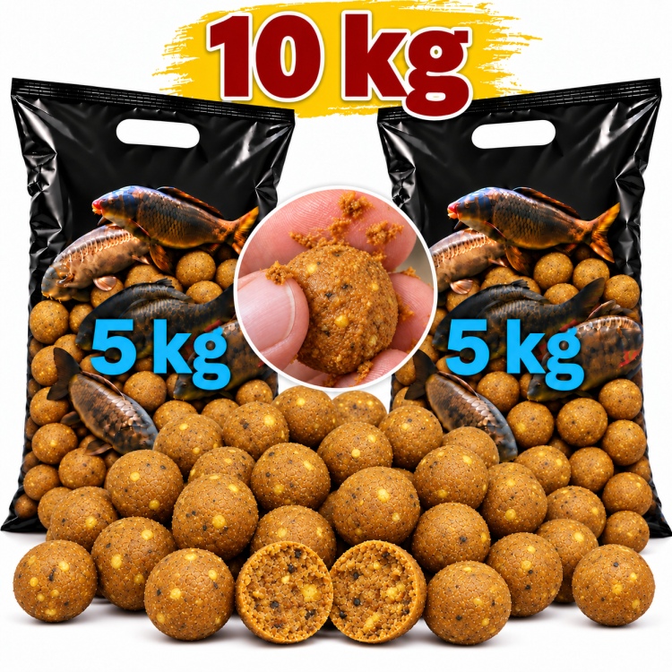 Rozpustné boilies HALIBUT & ČESNEK 24 mm, 10 kg