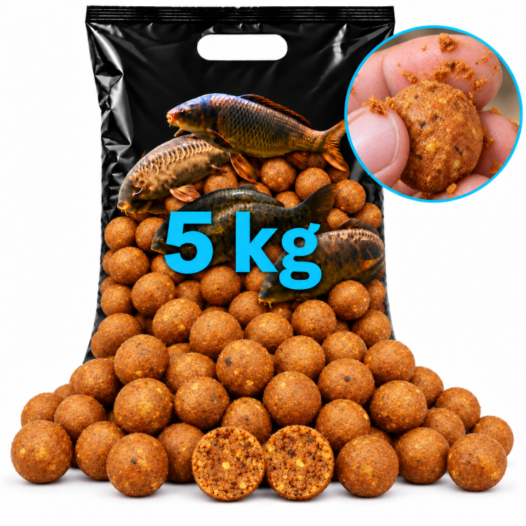 Rozpustné boilies BANÁN & CHILLI 30mm, 5 kg
